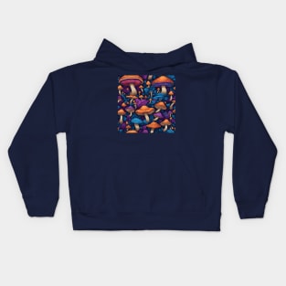 Colorful Mushrooms Forest Kids Hoodie